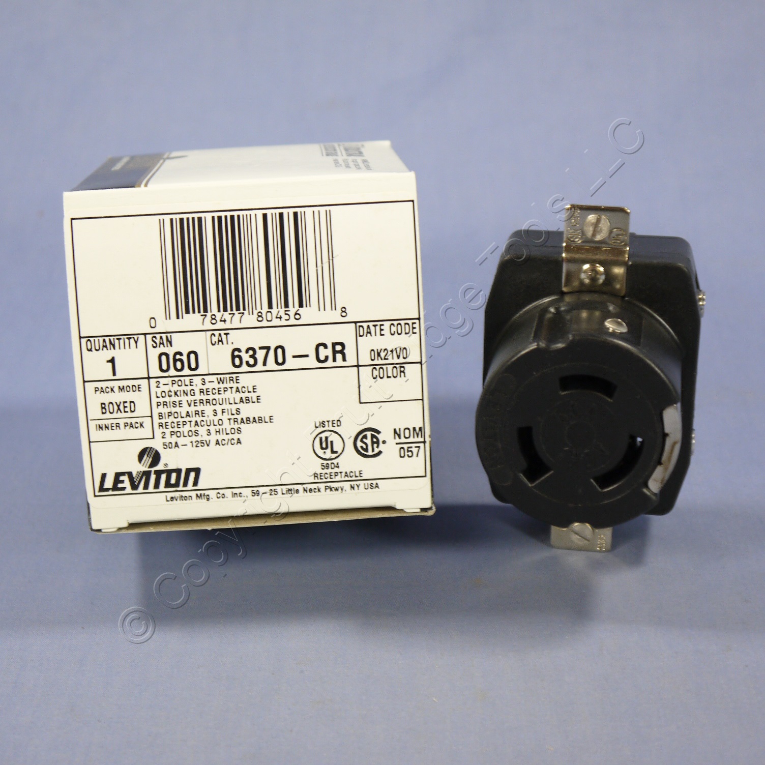 New Leviton Twist Lock Corrosion Resistant Receptacle Non-NEMA 50A 6370