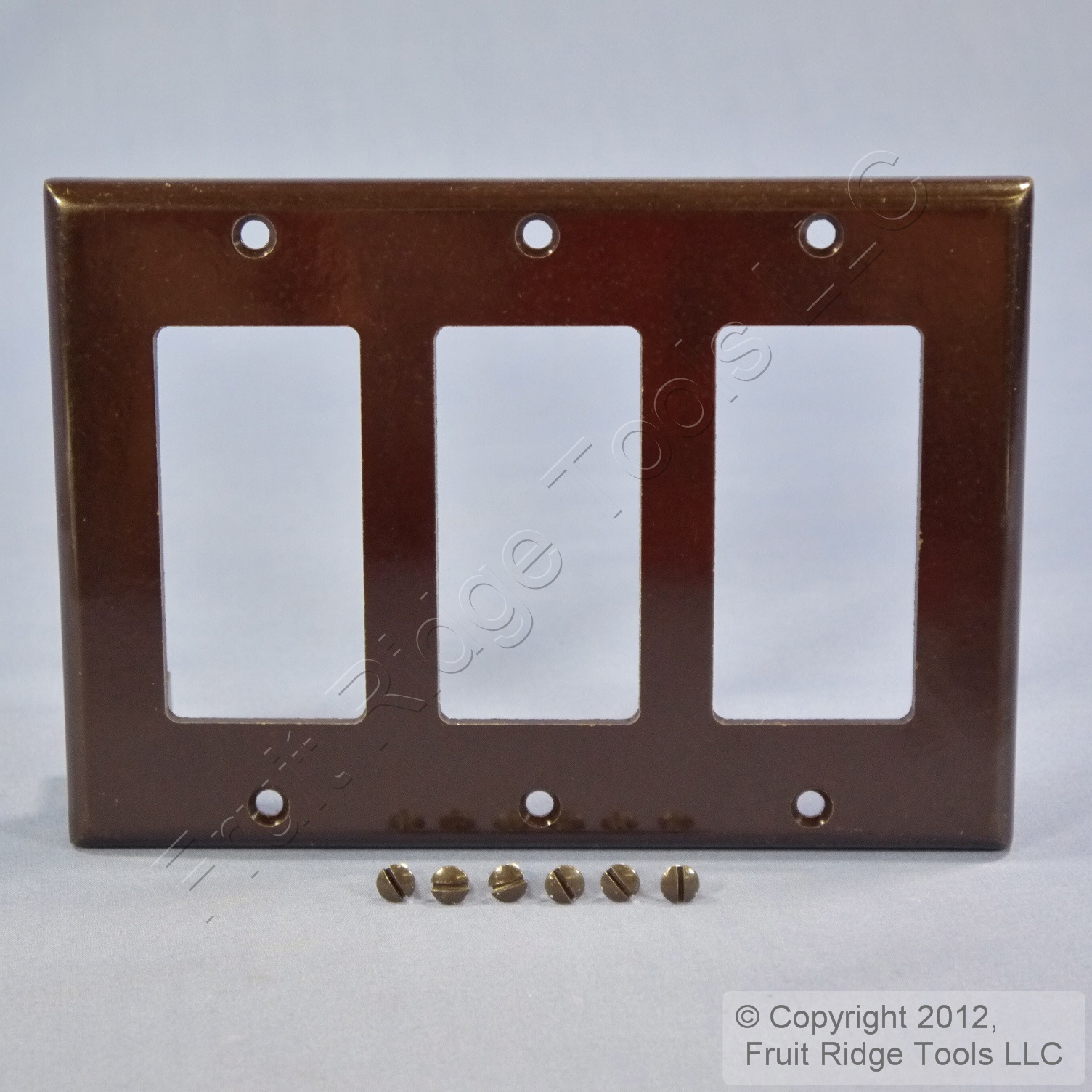 New Leviton Brown Decora Standard 3Gang Wallplate GFCI GFI Plastic