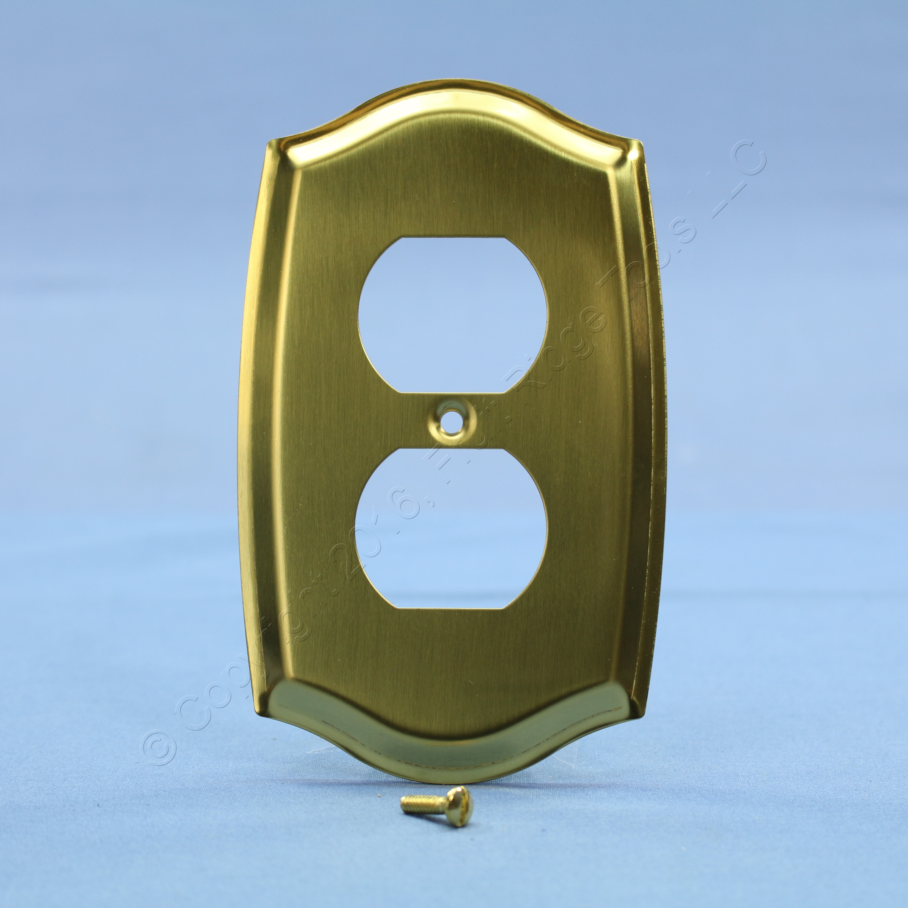 5 Leviton Brass Metal Receptacle Wallplates Duplex Outlet Covers 89603