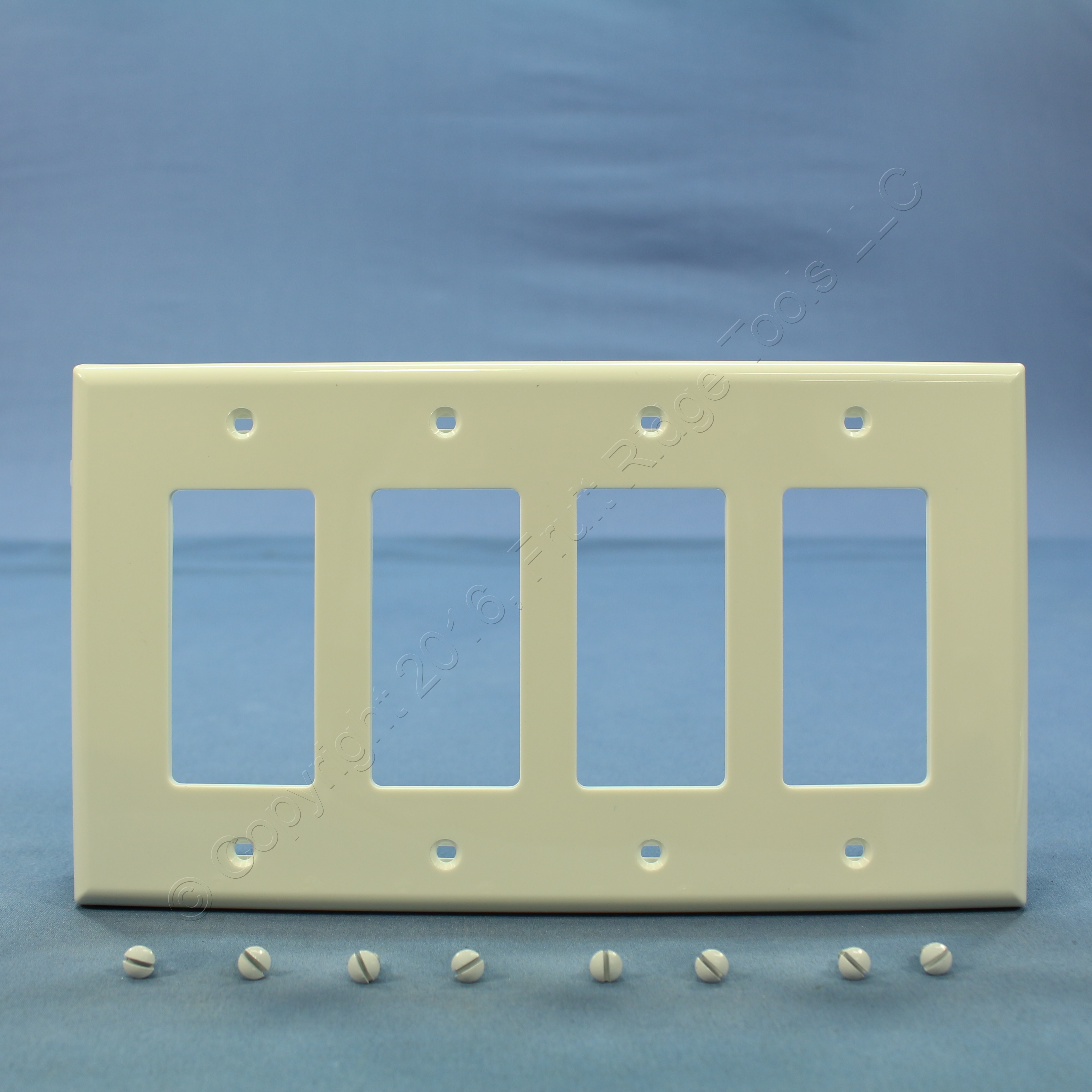 Leviton FADED DISCOLORED White LARGE Decora 4Gang NYLON Wallplate