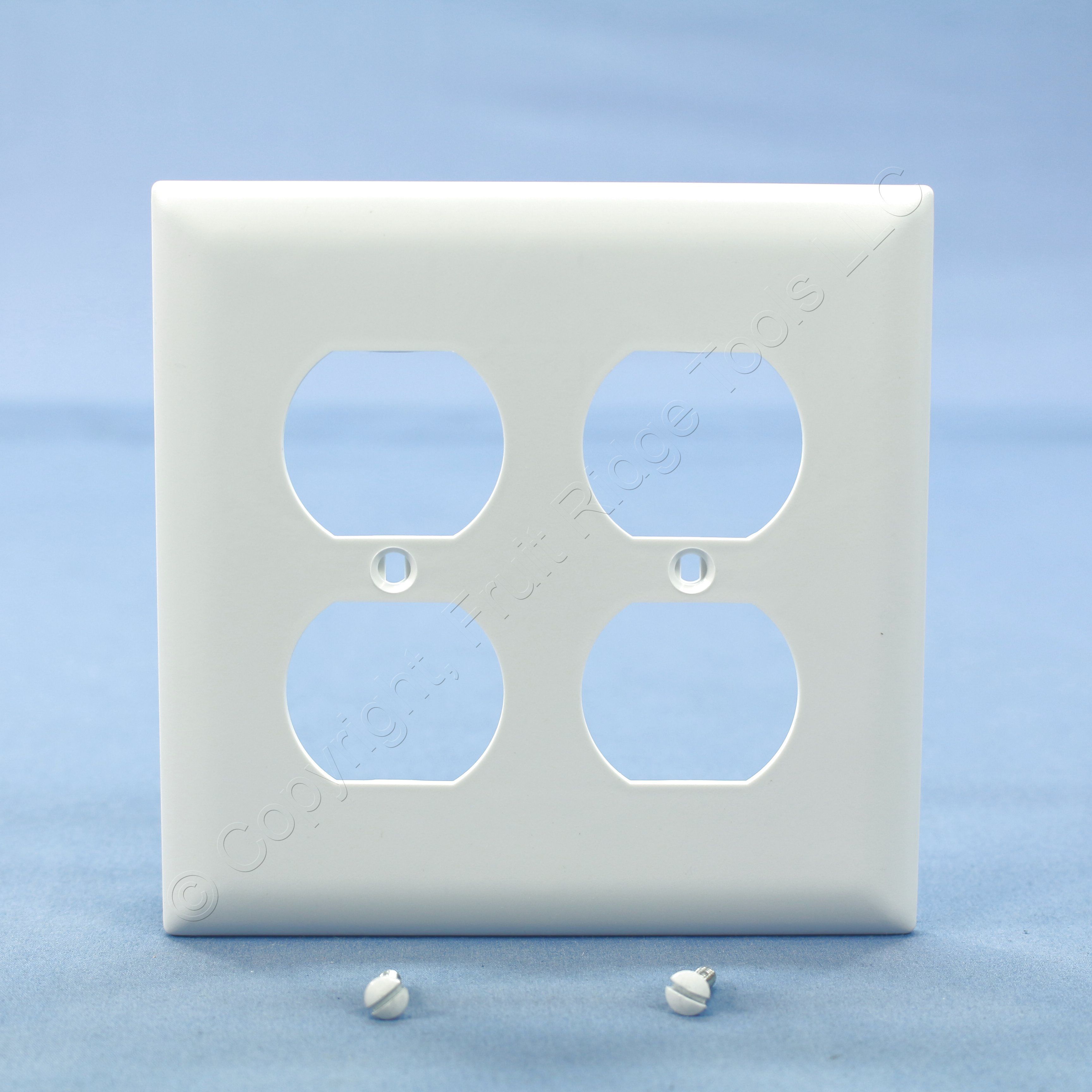P&S Trademaster White 2Gang Outlet Cover Duplex Receptacle Wallplate TP82W 785007275254 eBay