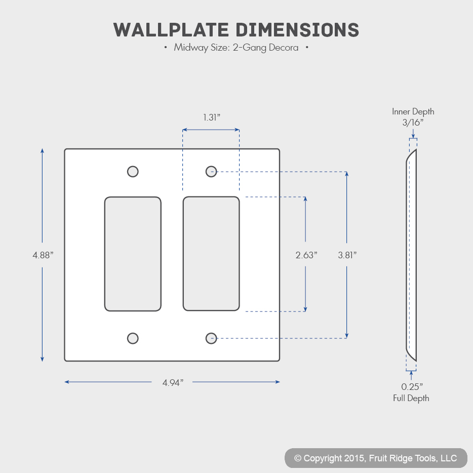 2 Leviton Ivory unzerbrechlich Decora 2Gang GFCI Nylon Abdeckung
