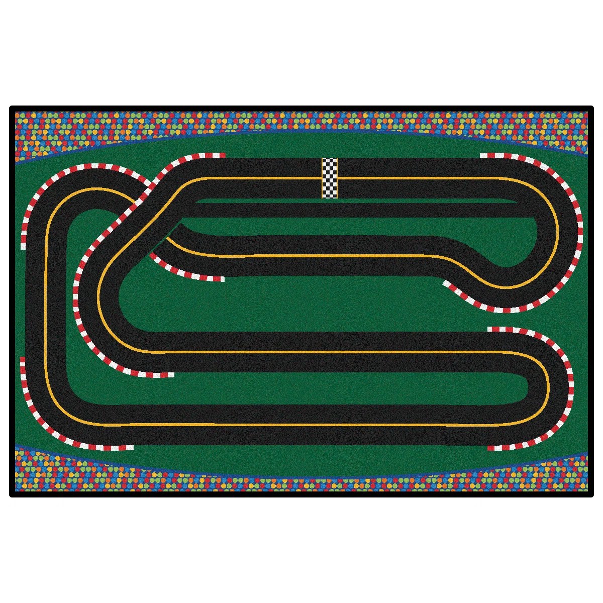 Kids Value Rugs Green Super Speedway Racetrack Area Rug Wayfair