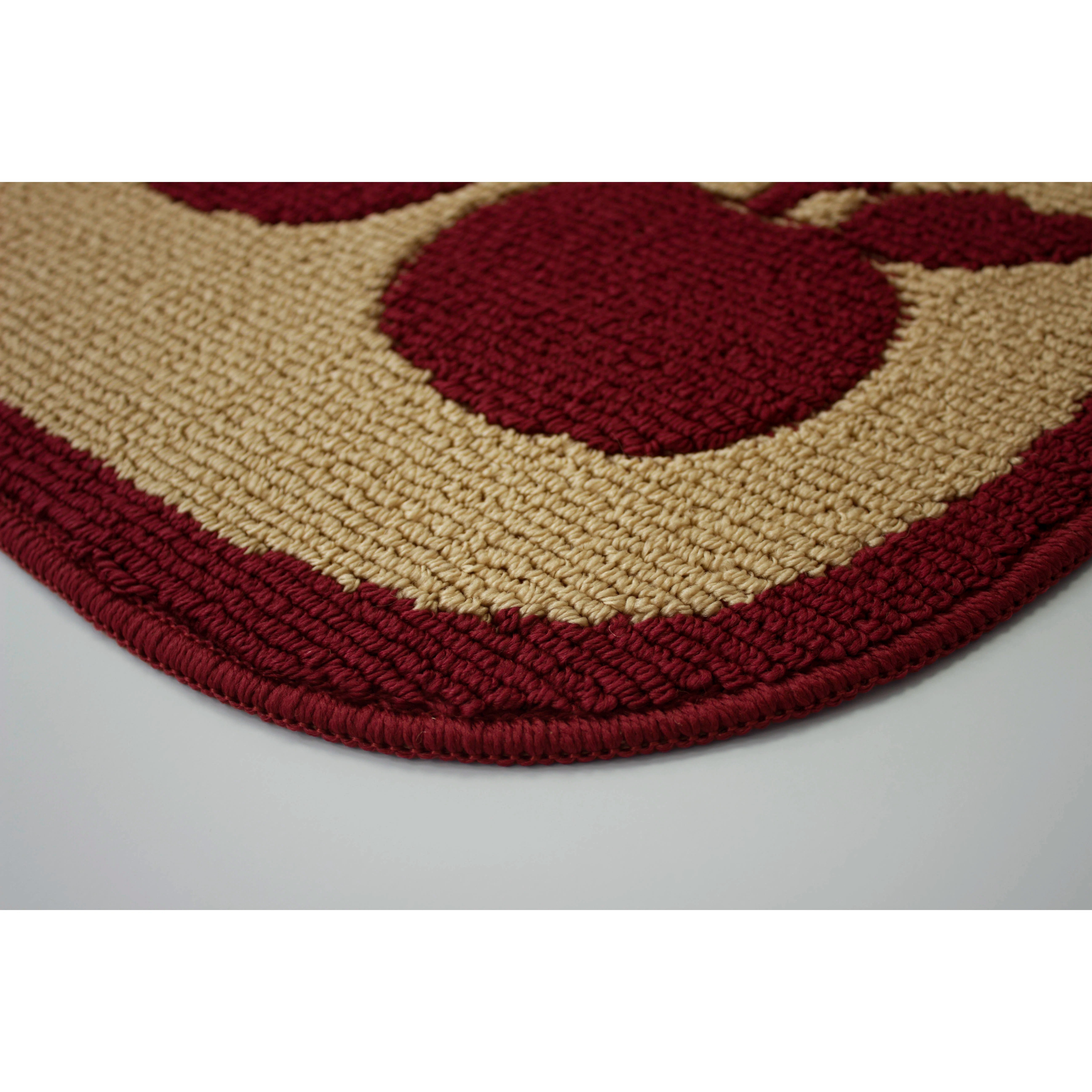 Structures Textured Loop Apple Turnover Wedge Slice Kitchen Area Rug