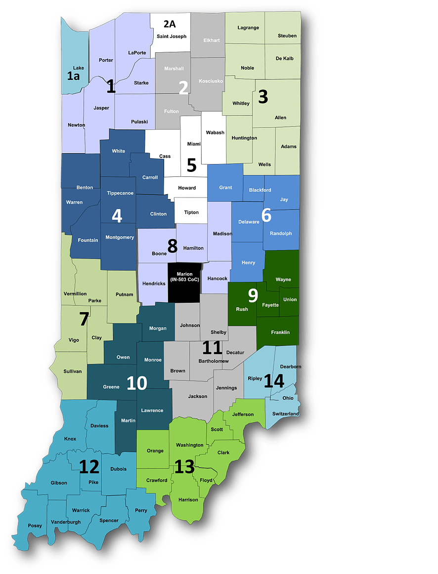 Indiana Housing & Community Development Authority Regional Structure