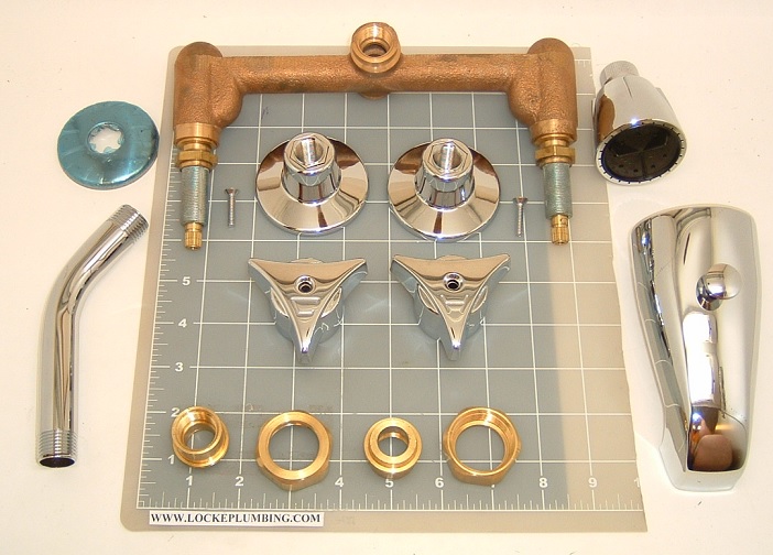 Union Brass 32 Two Valve Tub and Shower Faucet Renew Valves and Seats
