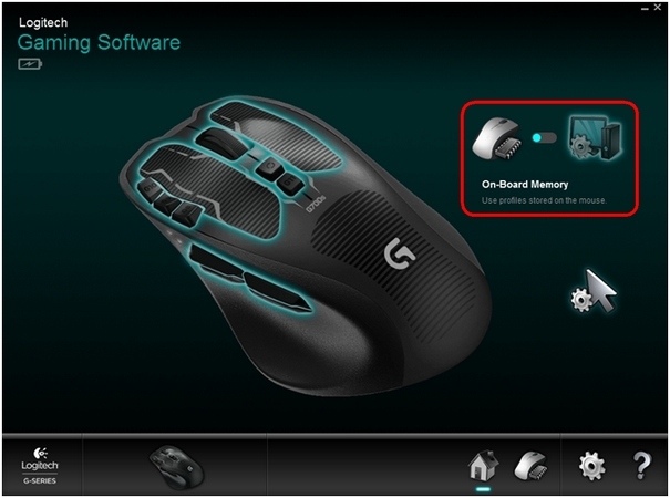Changing the power mode on the G700s gaming mouse