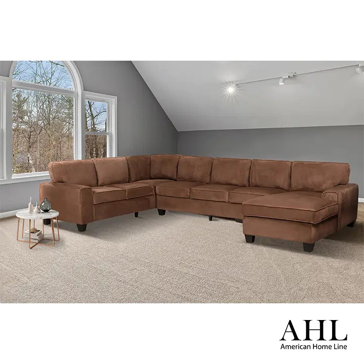 Boswell Storage Sectional in Chocolate