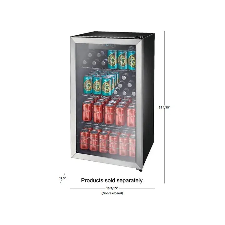 Insignia 115Can Beverage Cooler Stainless steel BB20938987