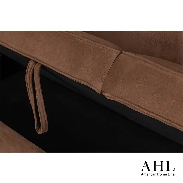 Boswell Storage Sectional in Chocolate