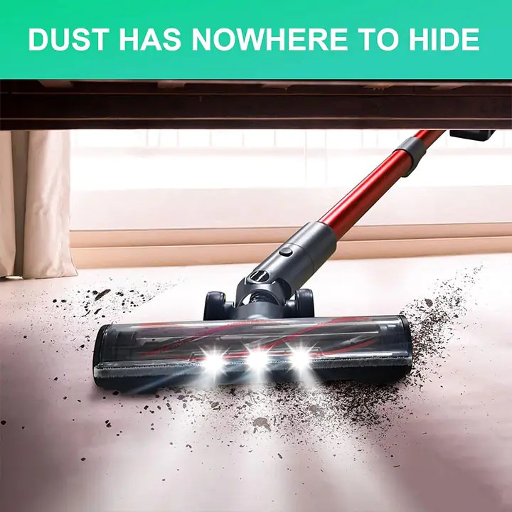 Eioeir Cordless Stick Vacuum Cleaner Red