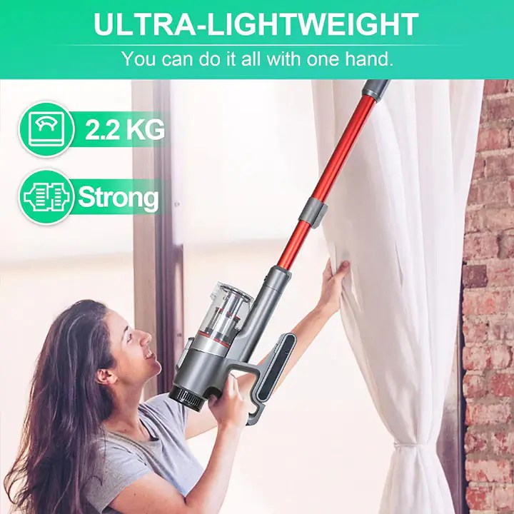 Eioeir Cordless Stick Vacuum Cleaner Red