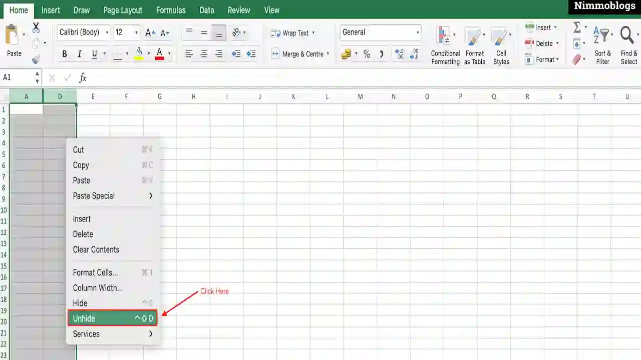 How To Hide Or Show Columns In Excel Shortcut Keys