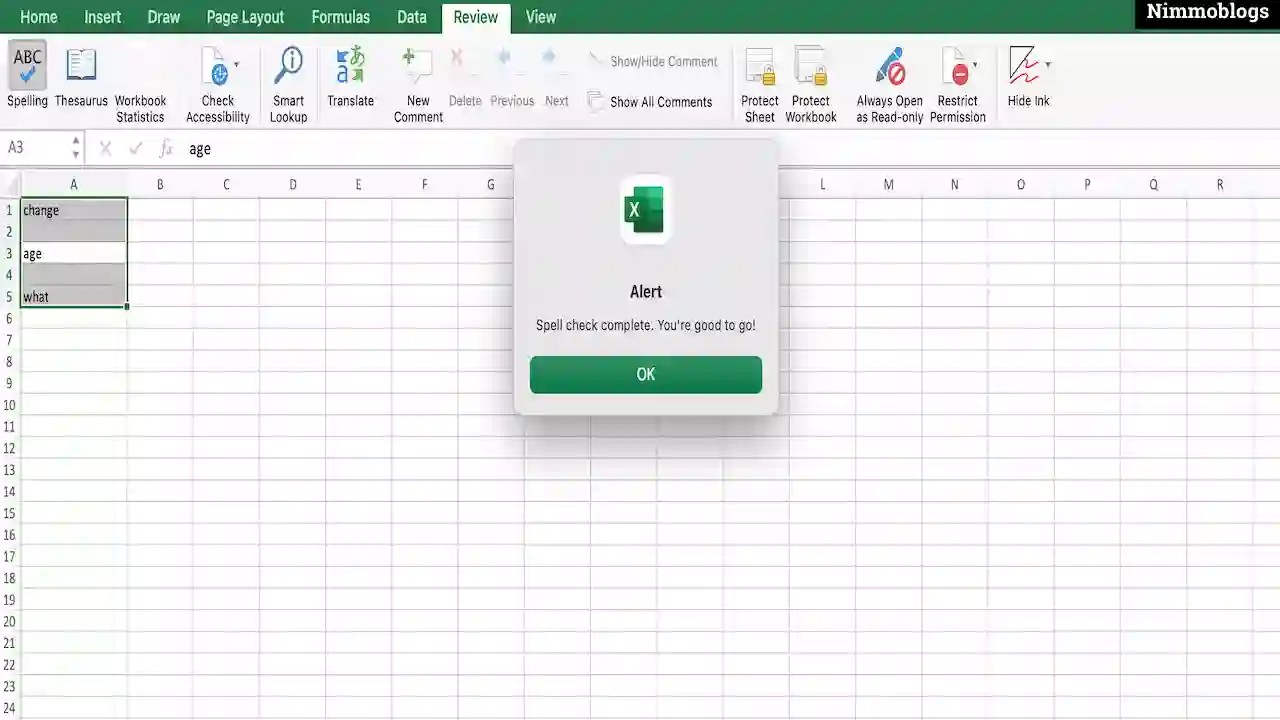 How To Perform A Spell Check In Excel Nimmoblogs