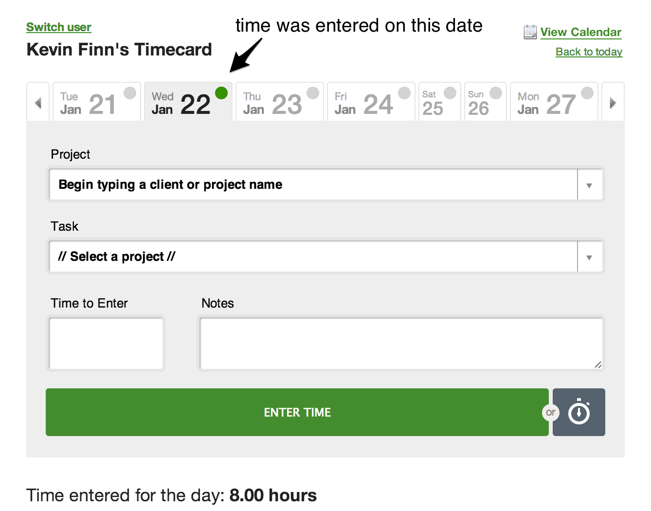 Delete a Time Entry
