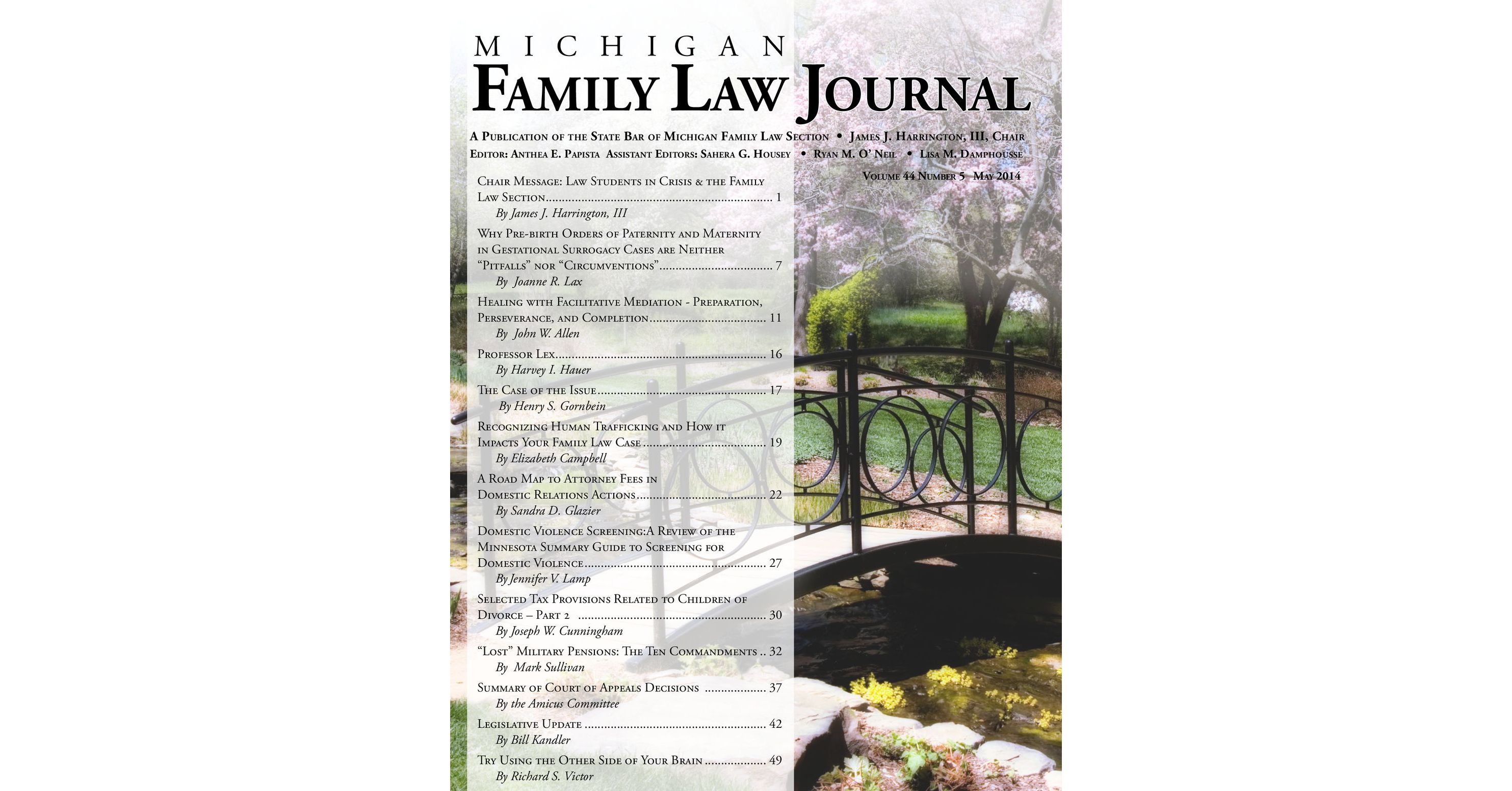 Michigan Family Law Journal May 2014