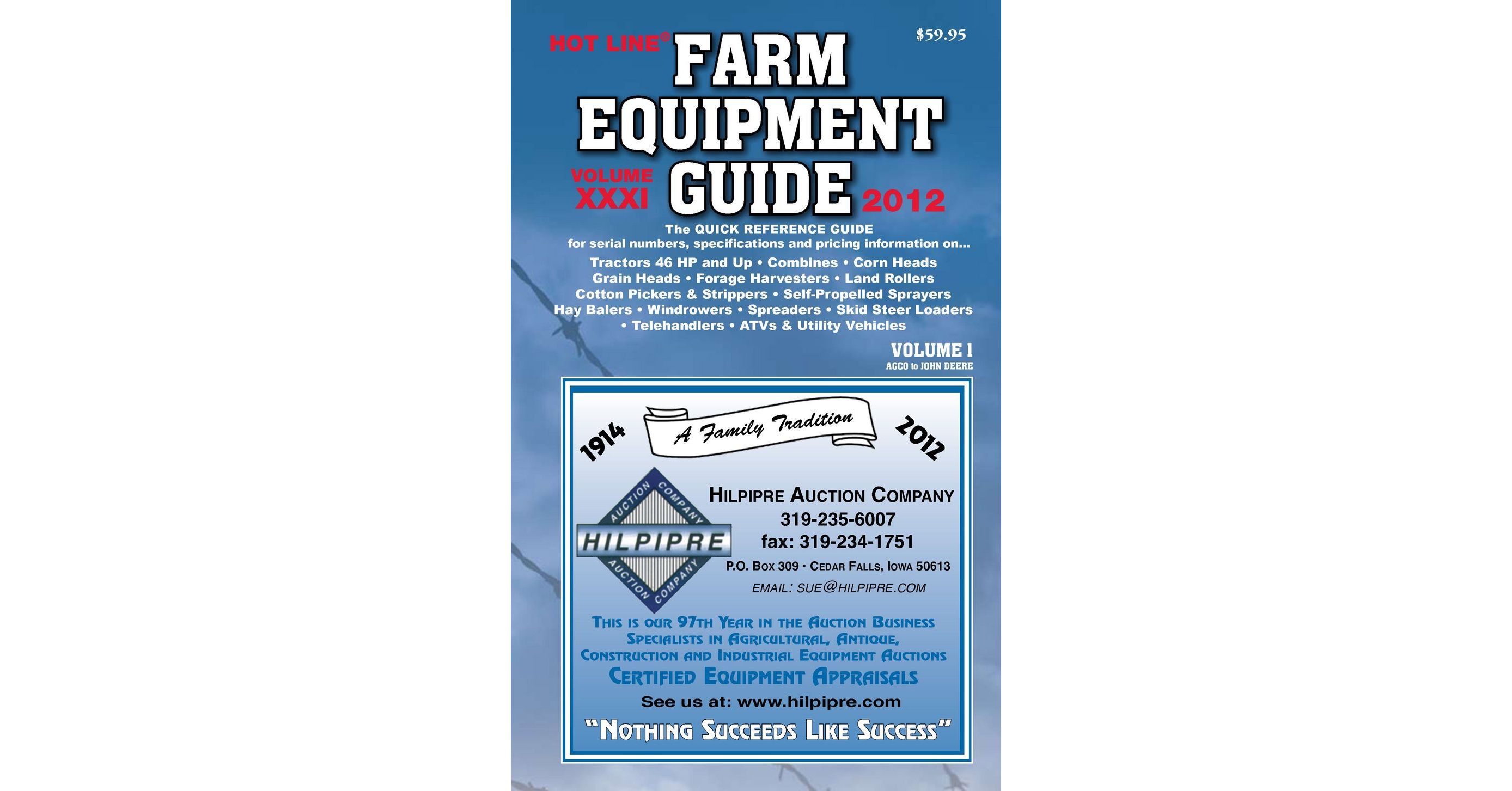 Farm Equipment Guide Sample Book 2012