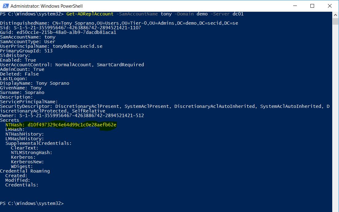 Password reset smart card only accounts Why should I