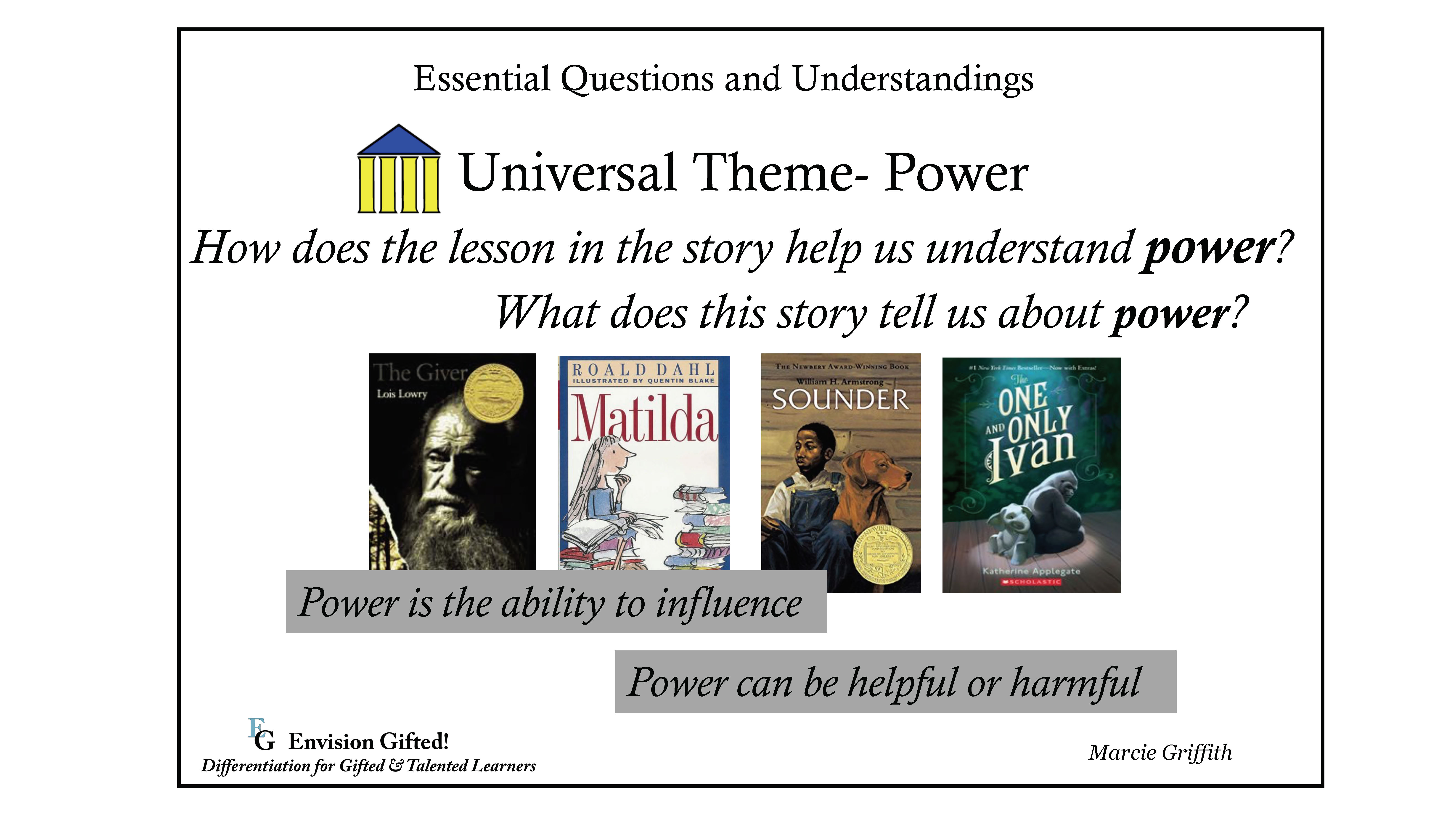 Universal Theme Power Envision Gifted