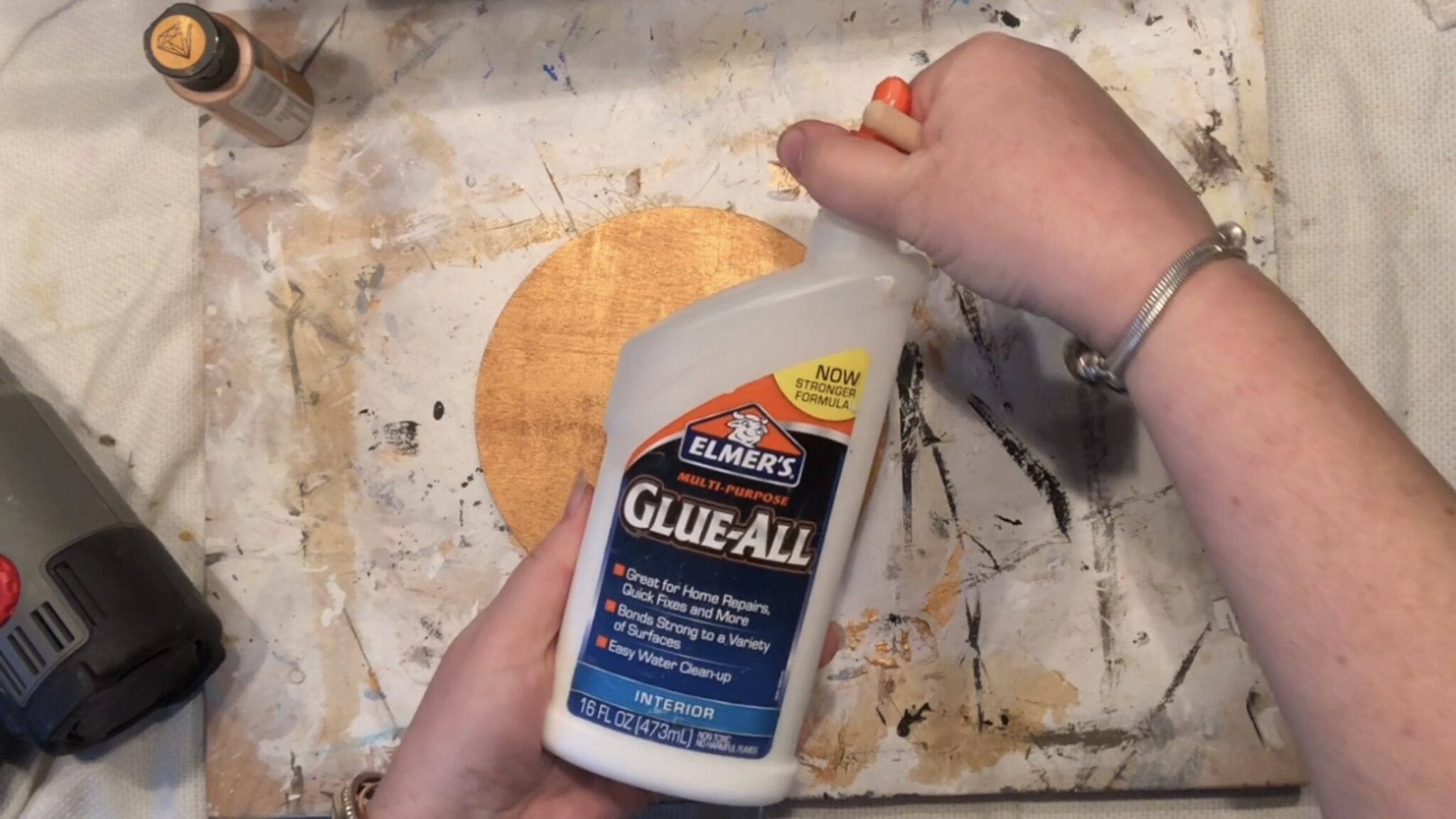 How to Crackle Paint with Glue · Just That Perfect Piece