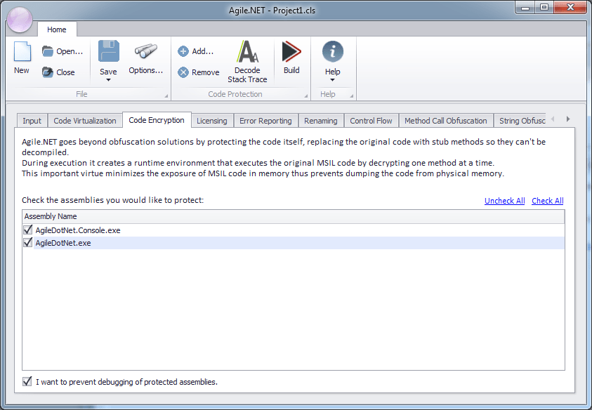 Code encryption Product Documentation