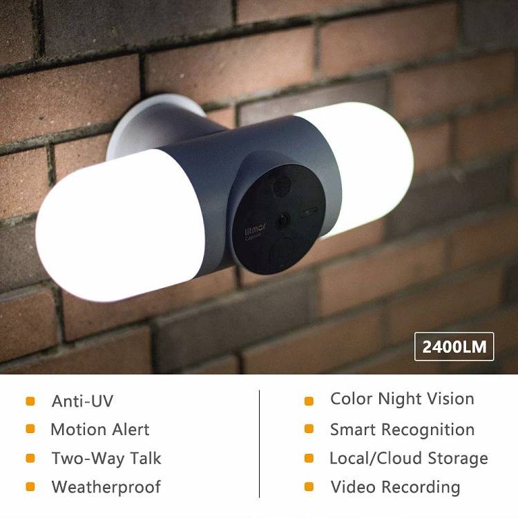 Litmor Floodlight MotionActivated HD Security Camera Review SecurityBros