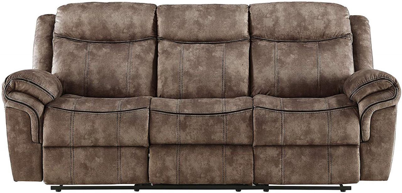 Acme Furniture 55020 Zubaida Motion Sofa in 2Tone Chocolate Velvet