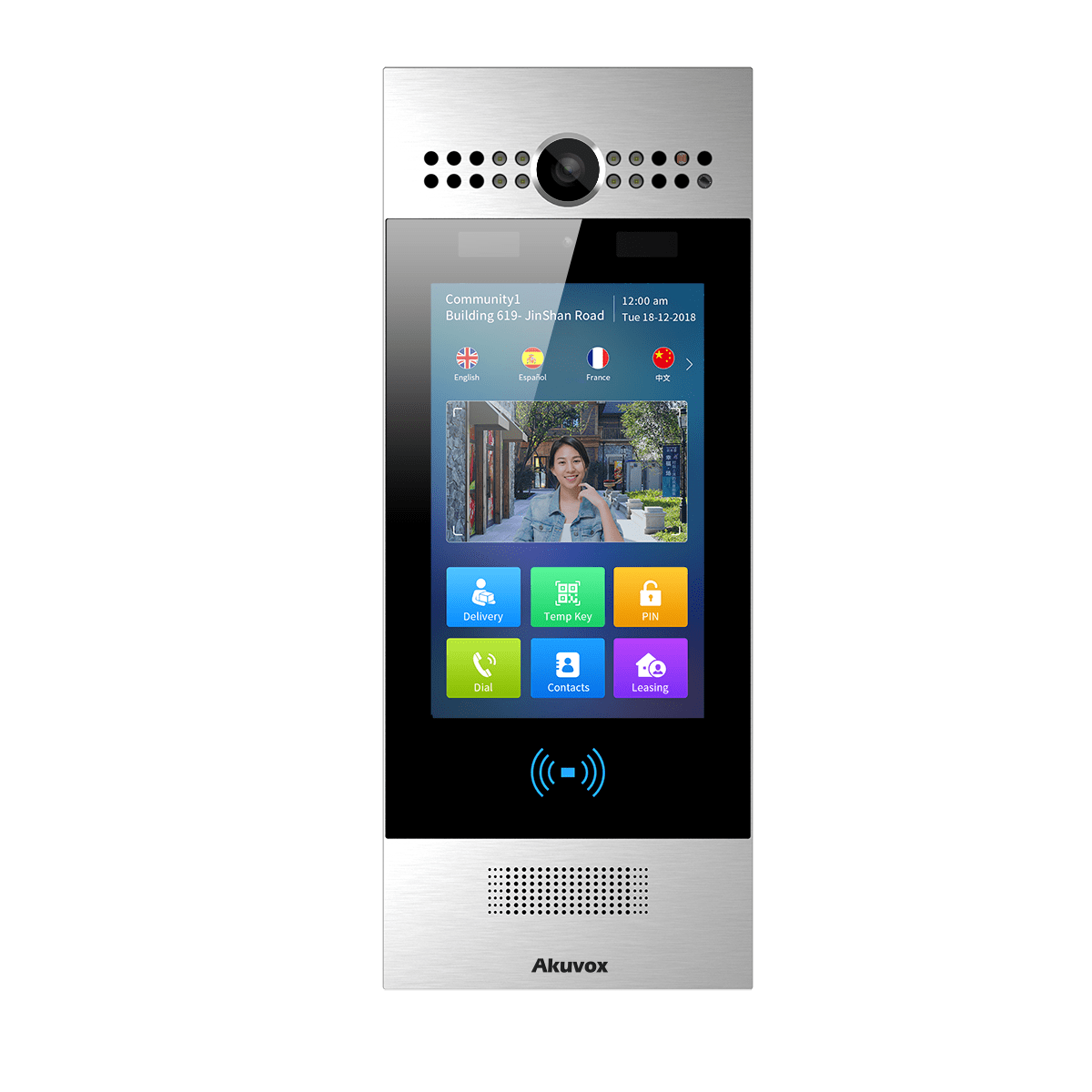 Akuvox 7" SIP Multi Apartment Door Station w/ Facial Recognition
