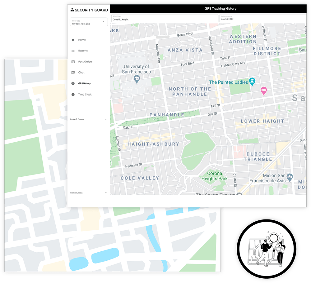 GPS Tracking Security Guard App