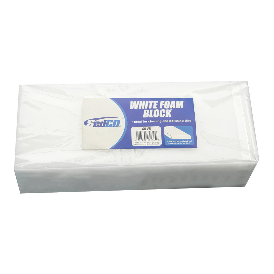 10″ x 4″ GROUT WHITE FOAM BLOCK Sedco Corp.