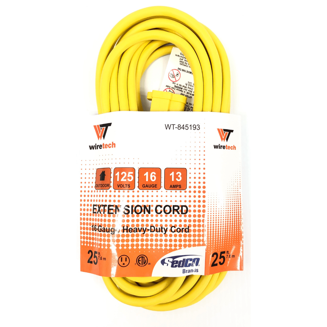 100 FT. OUTDOOR EXTENSION CORD, YELLOW Sedco Corp.