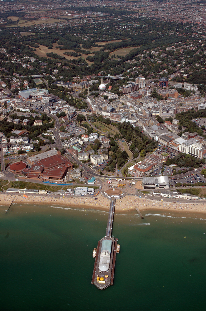 Bournemouth From The Air See Bournemouth Bournemouth Map, Sightseeing, Hotels, Beaches