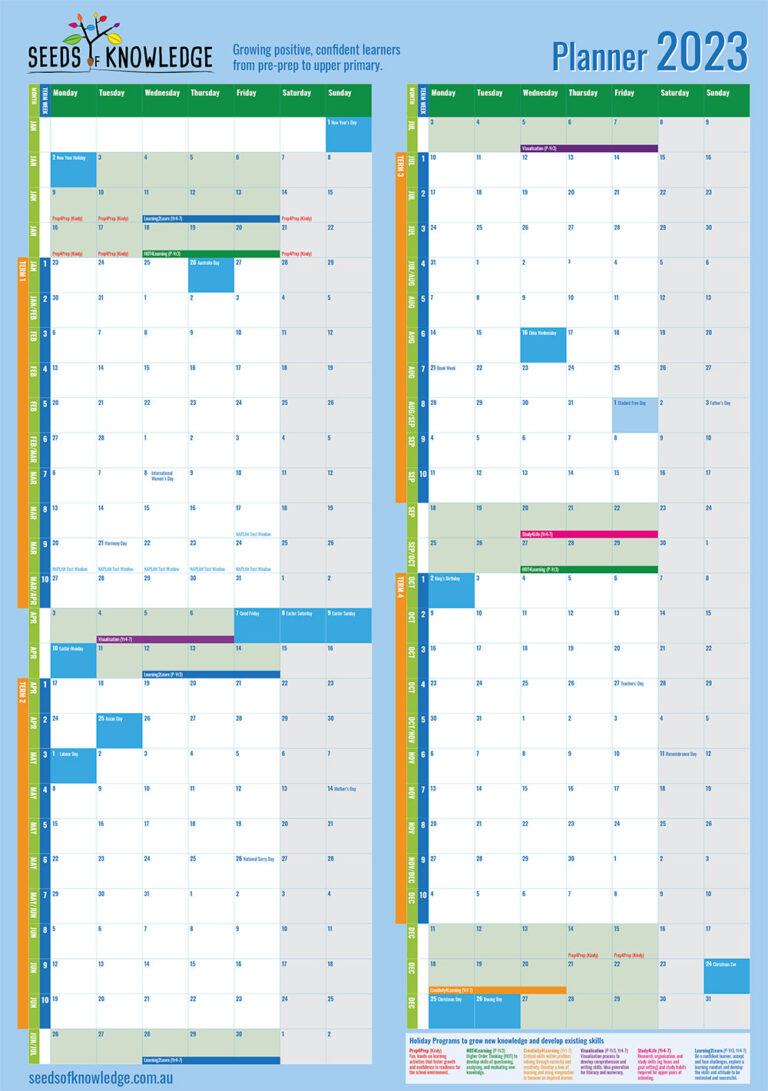 Download our 2023 Planner Seeds of Knowledge