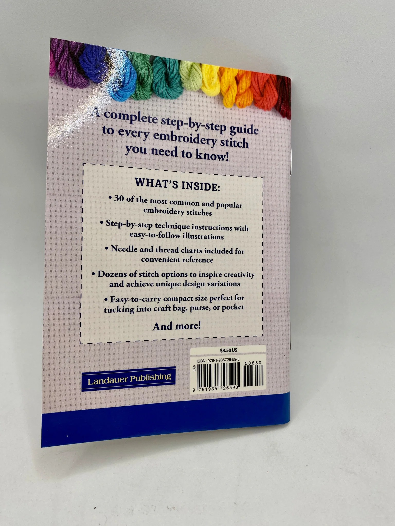 Hand Embroidery Stitches AtAGlance by Janice Caine Seed Stitch Studio