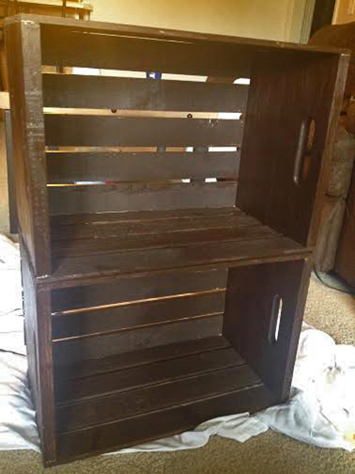 DIY Crate Nightstand Seeing Sunshine