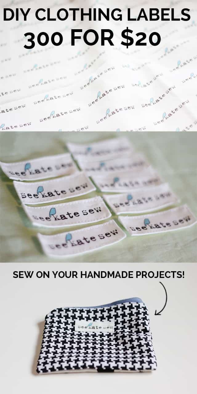 see kate sew 300 clothing labels for 20
