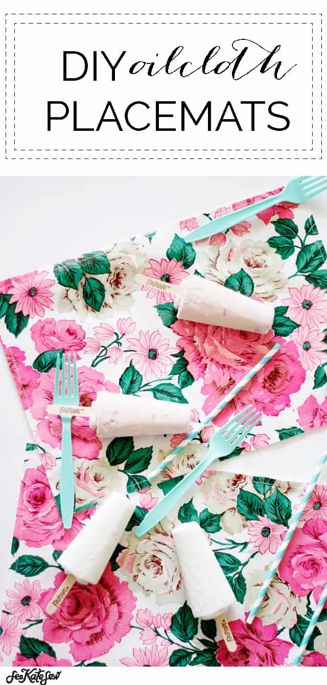 DIY oilcloth placemats with Fruttare see kate sew