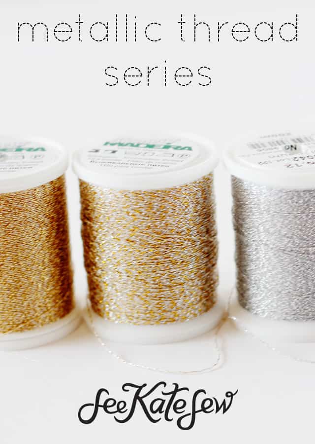metallic thread series! see kate sew