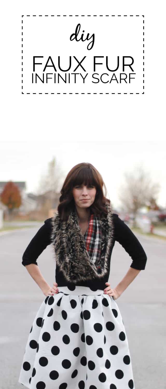 plaid lined faux fur infinity scarf see kate sew