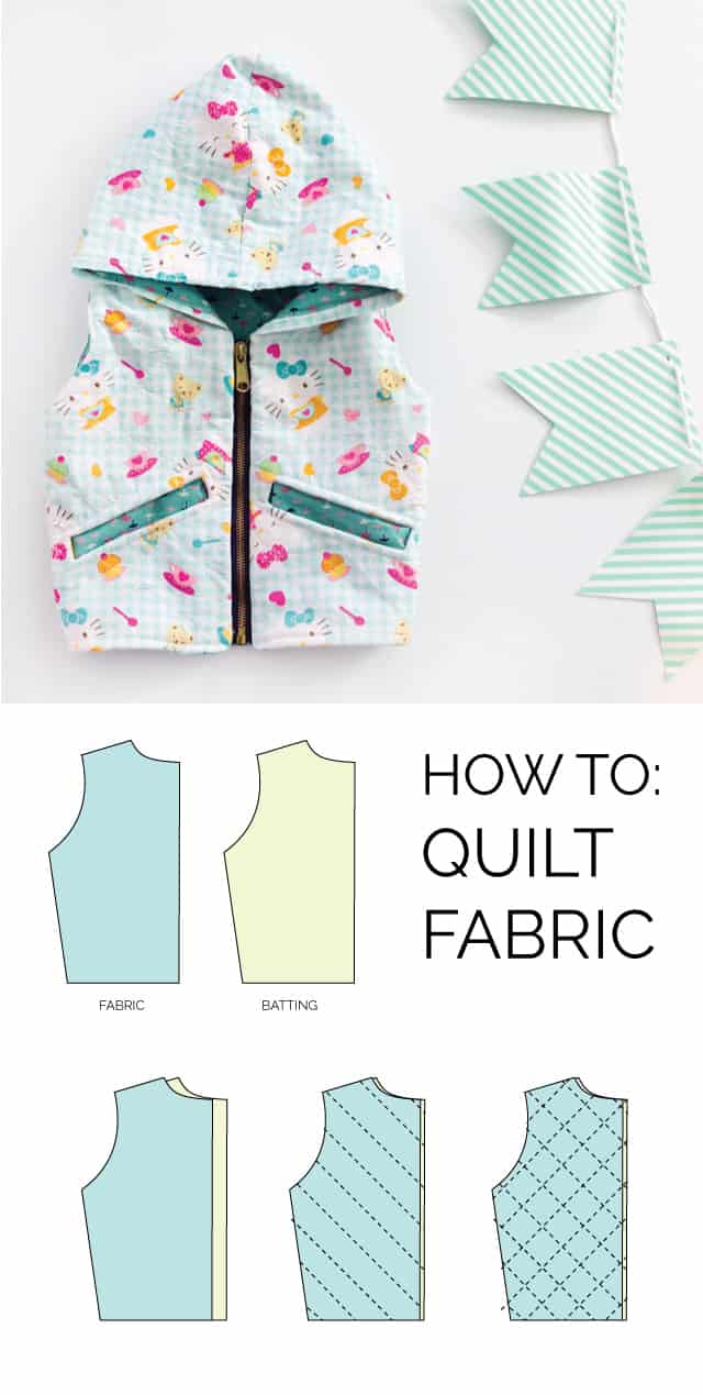 sewing 101 how to quilt fabric + quilted hello kitty vest see kate sew