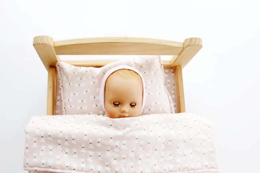 IKEA Doll Bed Sheet Set Tutorial see kate sew