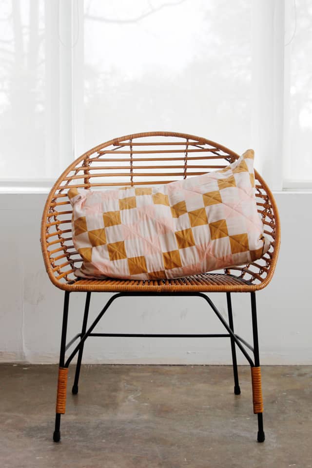 Modern Granny Square Quilted Pillow Cover Tutorial see kate sew