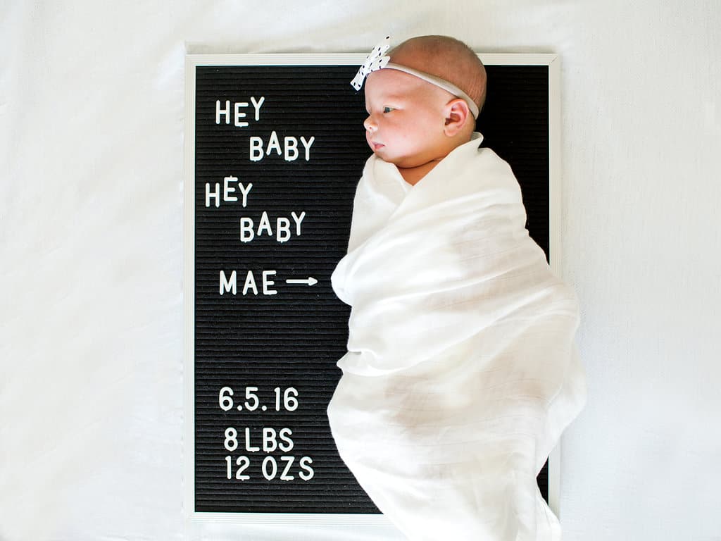4 Modern Ways to Announce Baby Name see kate sew