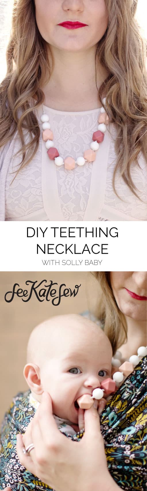 DIY teething necklace with Solly Baby! see kate sew