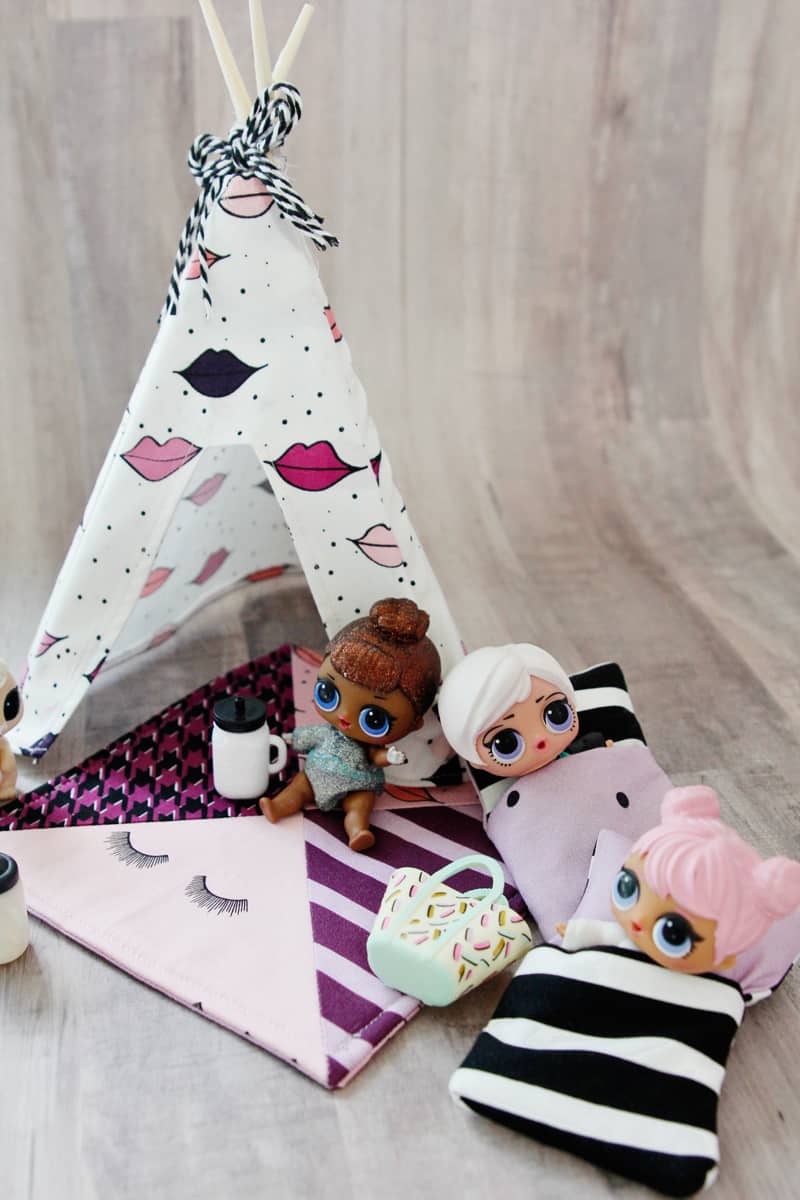DIY Doll Tent for LOL surprise dolls see kate sew