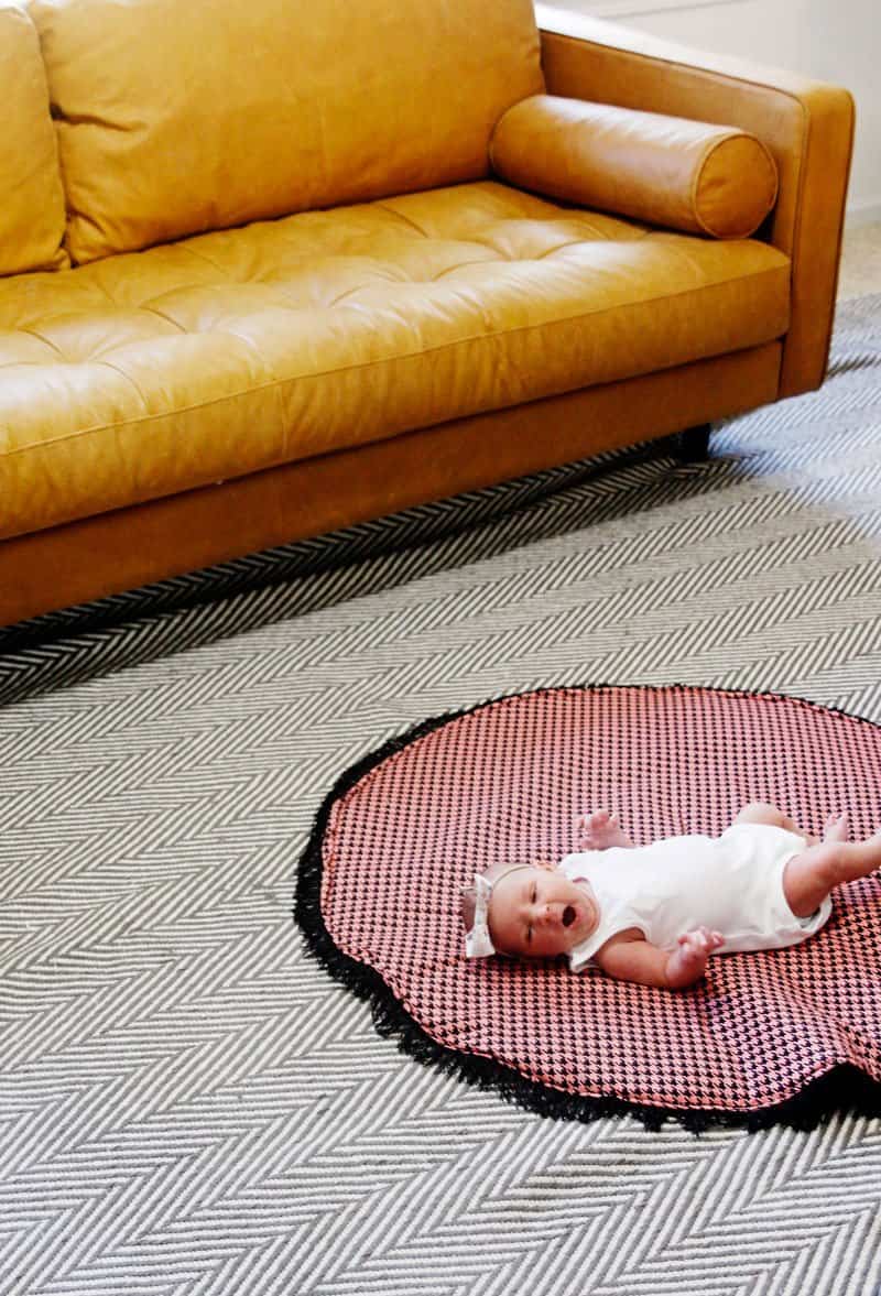 DIY Circle Play Mat + Tranquilo Mat Review see kate sew