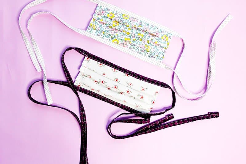 How to Sew a Face Mask with Filter Pocket (NO ELASTIC!) see kate sew