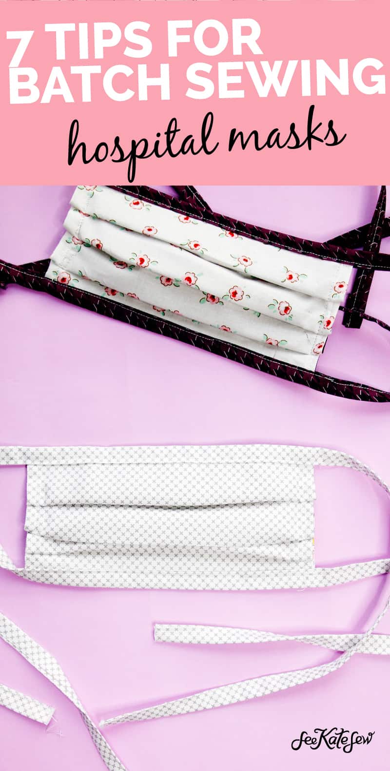 How to Sew Faster when Mass Producing Masks see kate sew