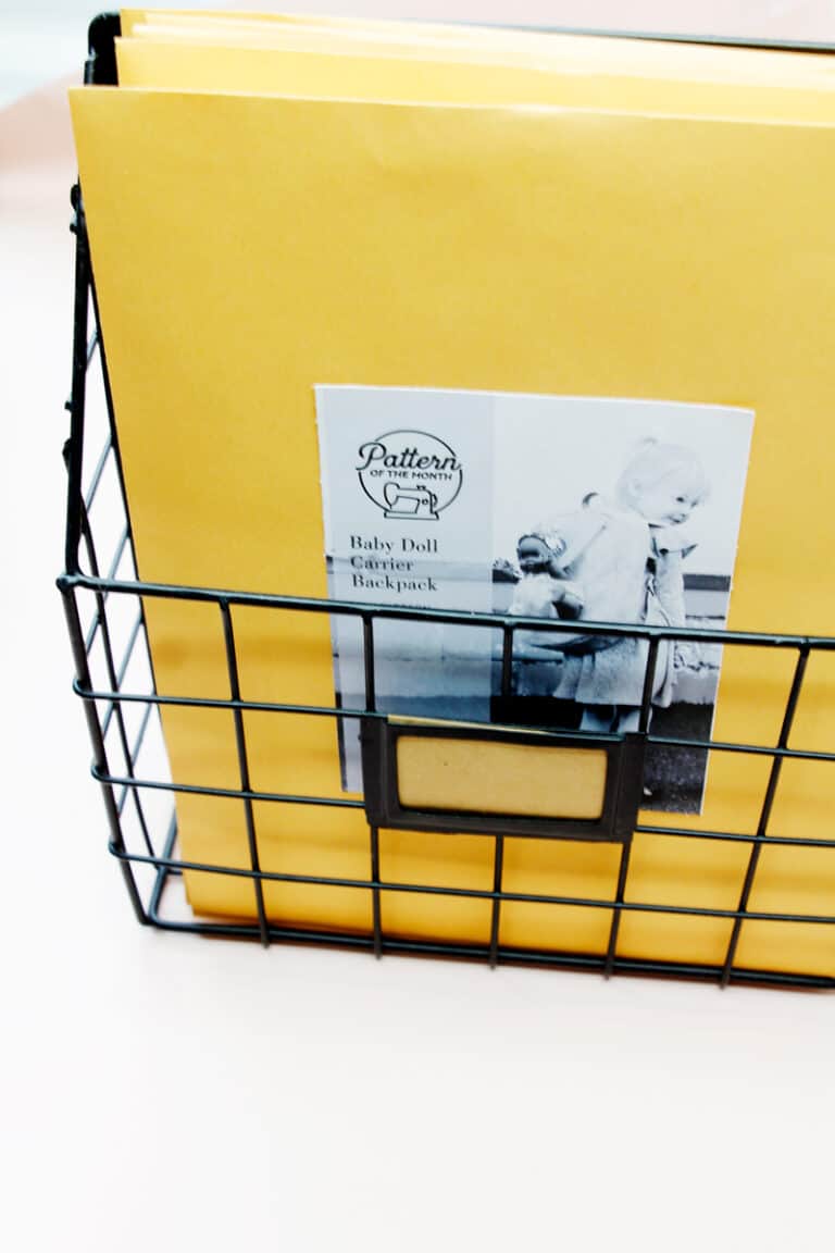 How to Store Sewing Patterns in an envelope system see kate sew